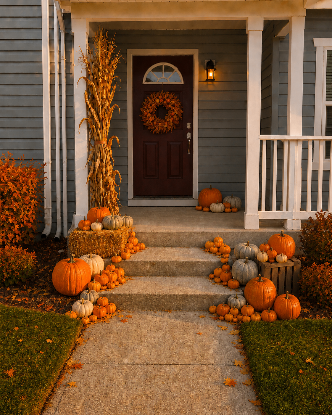 The Hearth porch after decorating